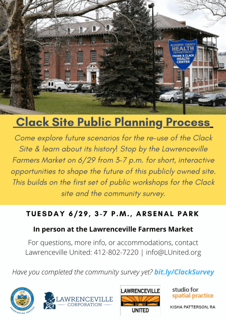 Second Workshop for Clack Site Public Planning Process